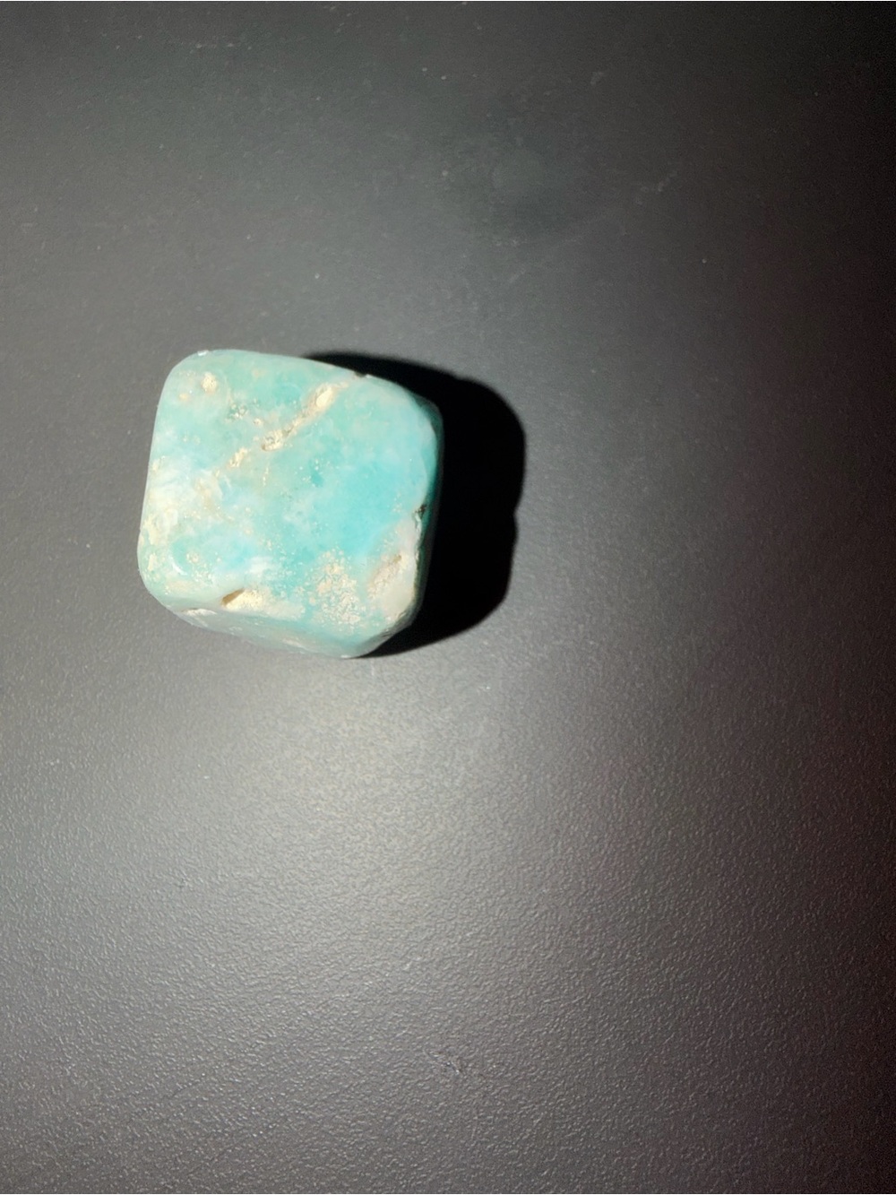 Turquoise Cube Stone Bead Pendant - Turquoise Blue Jewelry